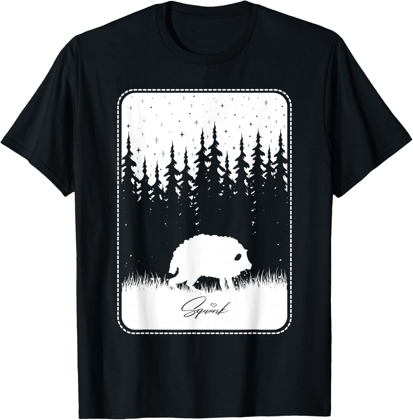 Cryptid Squonk Starry Night Folklore Creature Cryptozoology T-Shirt - T-Shirt | Black