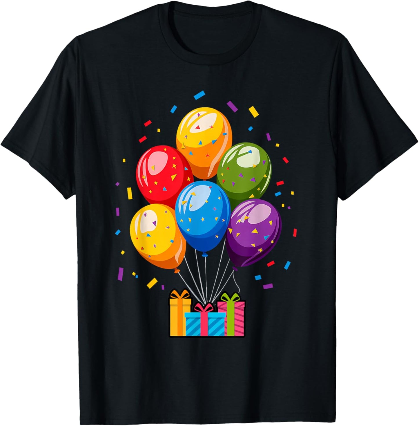 It's My Party Balloons Birthday Party Time T-Shirt - T-Shirt | Black