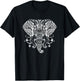Elephant Face Energy Mandala Yoga Meditation Men Women Kids T-Shirt - T-Shirt | Black