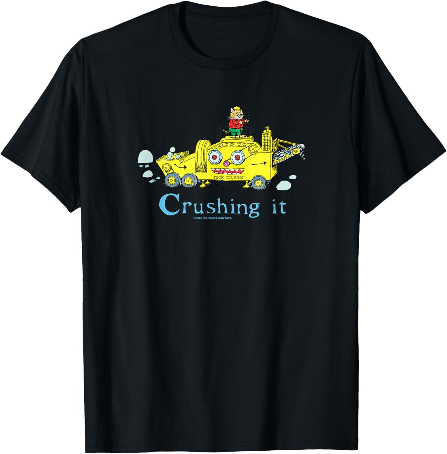 Richard Scarry Crushing It T-Shirt - T-Shirt | Black