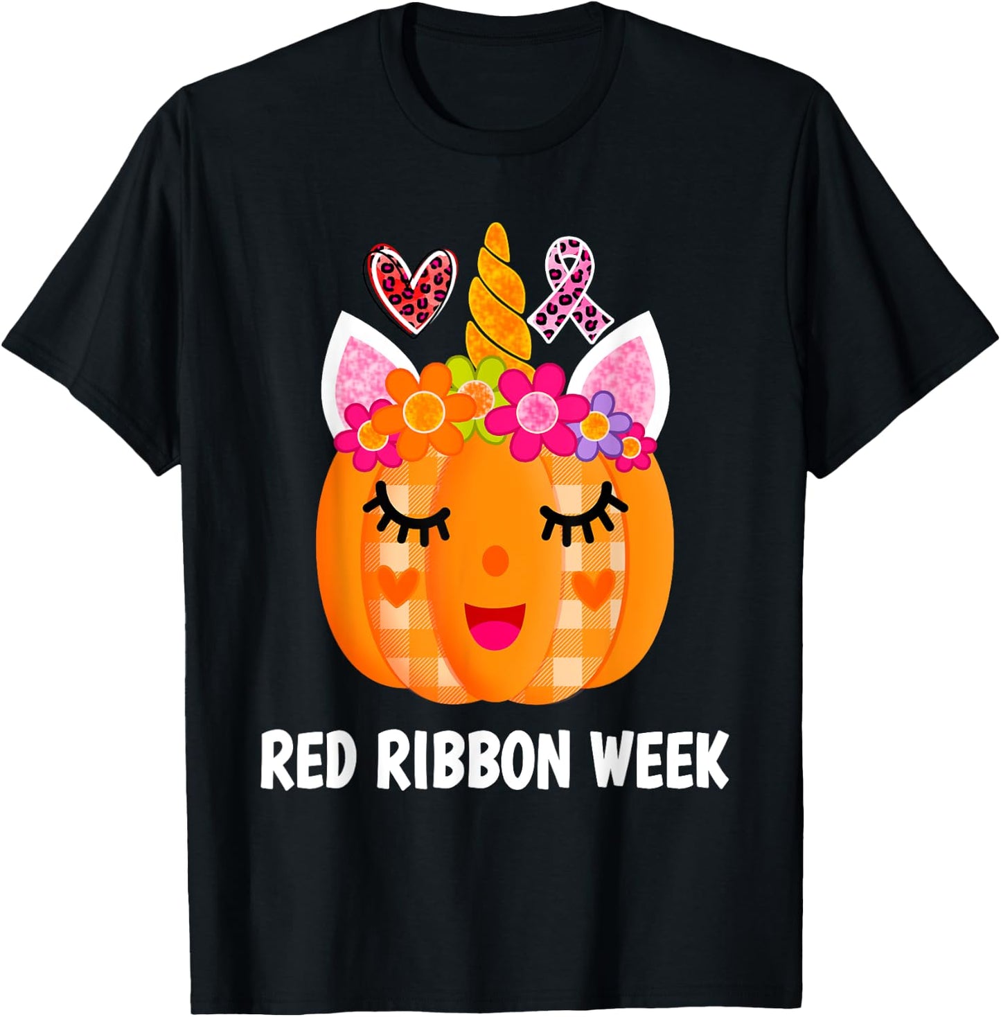 We Wear Red For Red Ribbon Week Awareness Red Ribbon Week T-Shirt - T-Shirt | Black