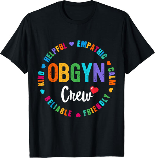 OB GYN Crew Labor & Delivery - L&D Nurse Appreciation Week T-Shirt - T-Shirt | Black