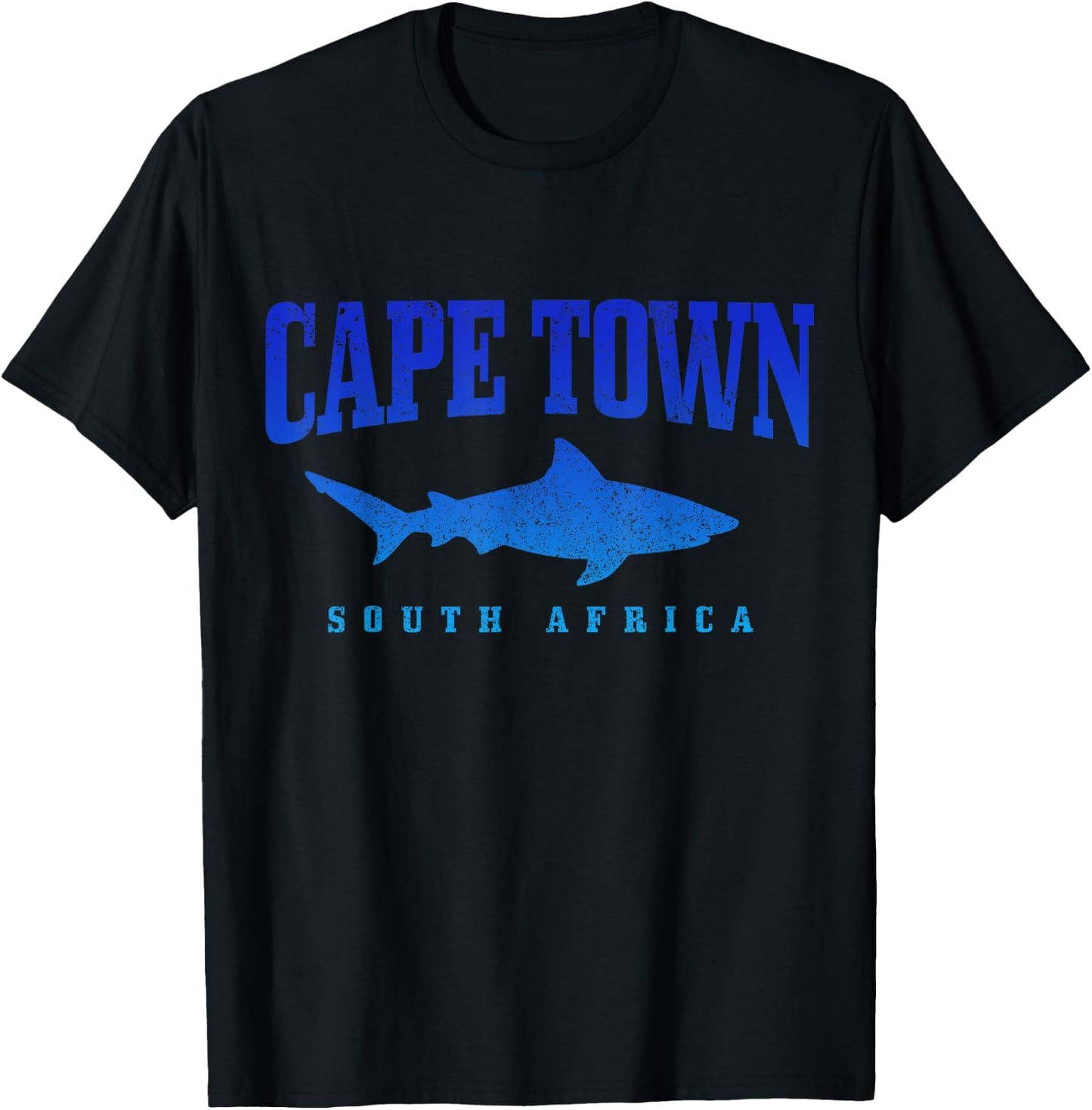 Cape Town South Africa Great White Shark Cage Diving Vintage T-Shirt - T-Shirt | Black