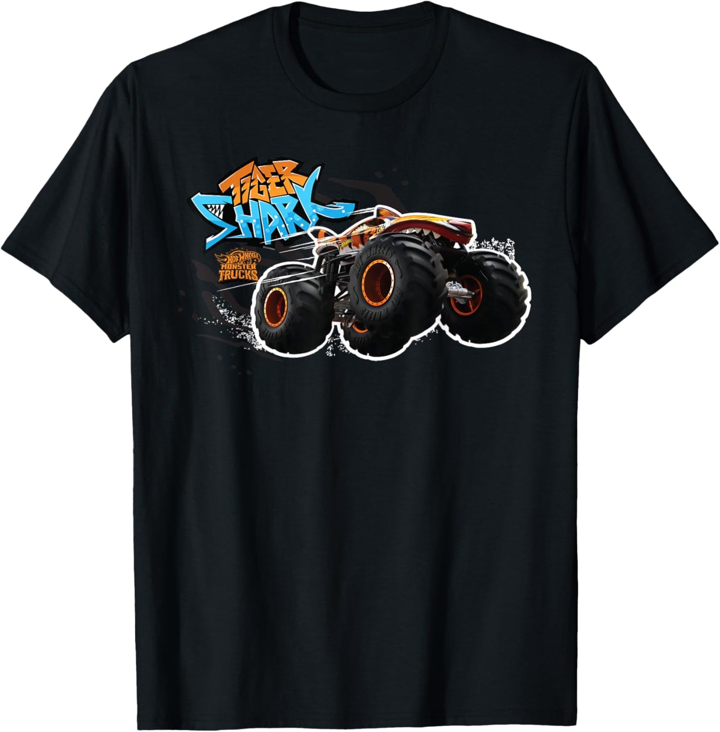 Hot Wheels Monster Trucks - Tiger Shark T-Shirt - T-Shirt | Black