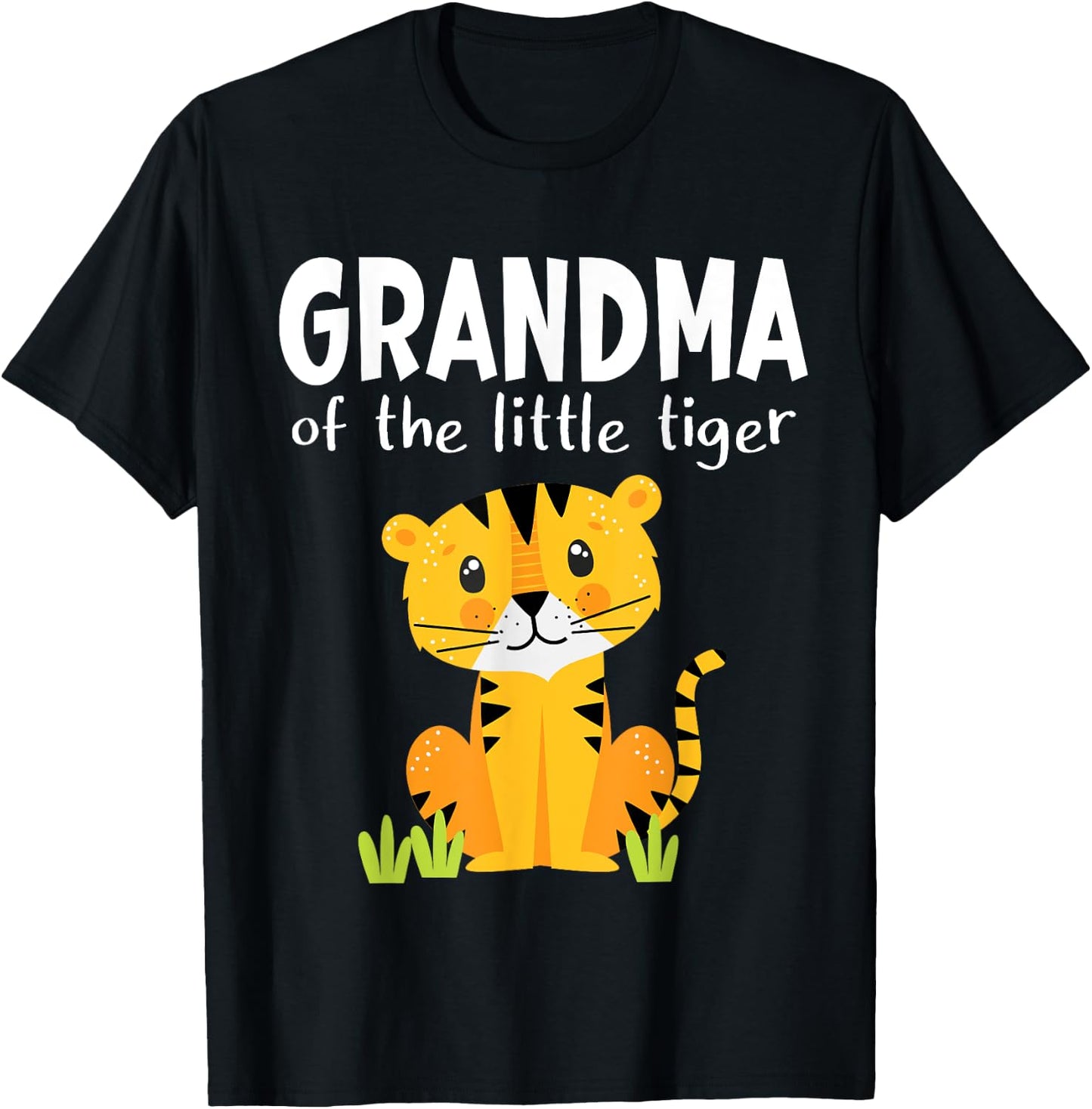 Grandma Of The Little Tiger Birthday Boy Family Matching T-Shirt - T-Shirt | Black