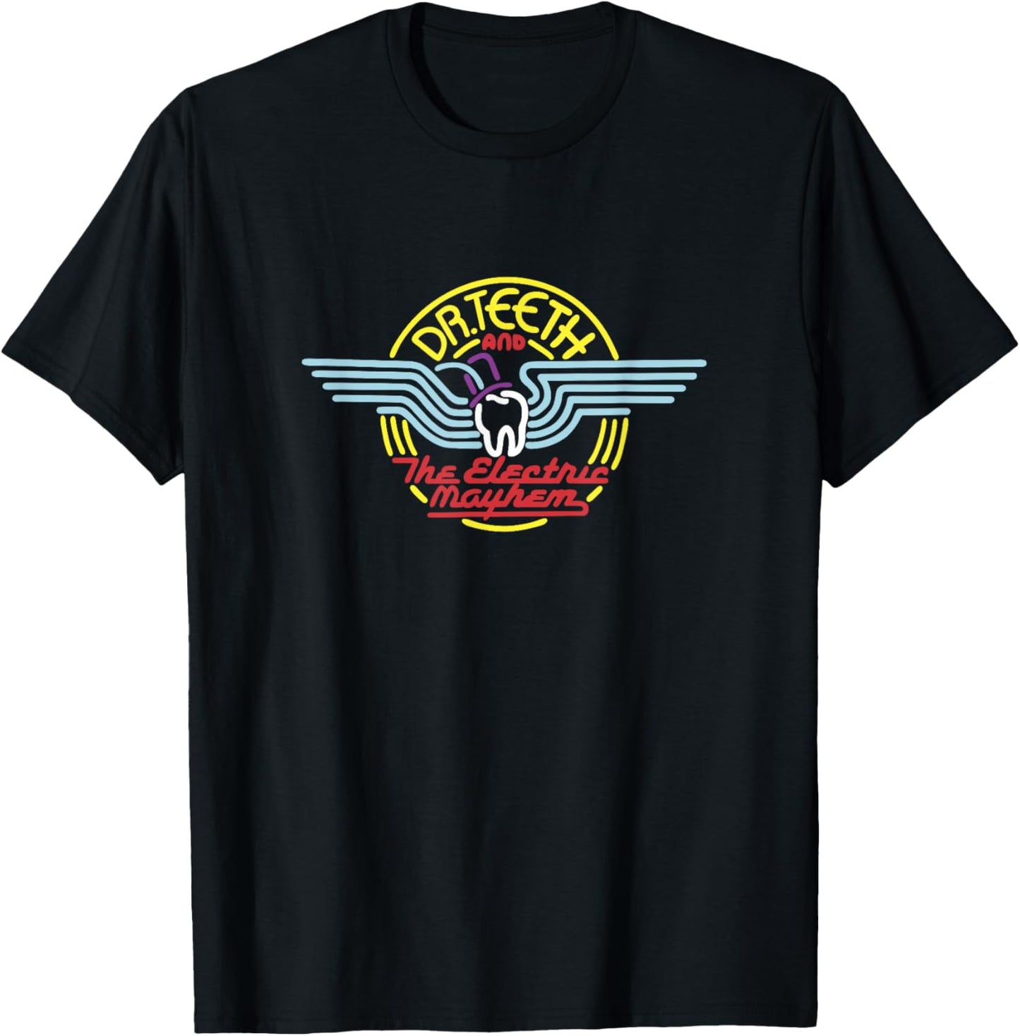 Disney The Muppets Dr. Teeth & Electric Mayhem Neon Poster T-Shirt - T-Shirt | Black