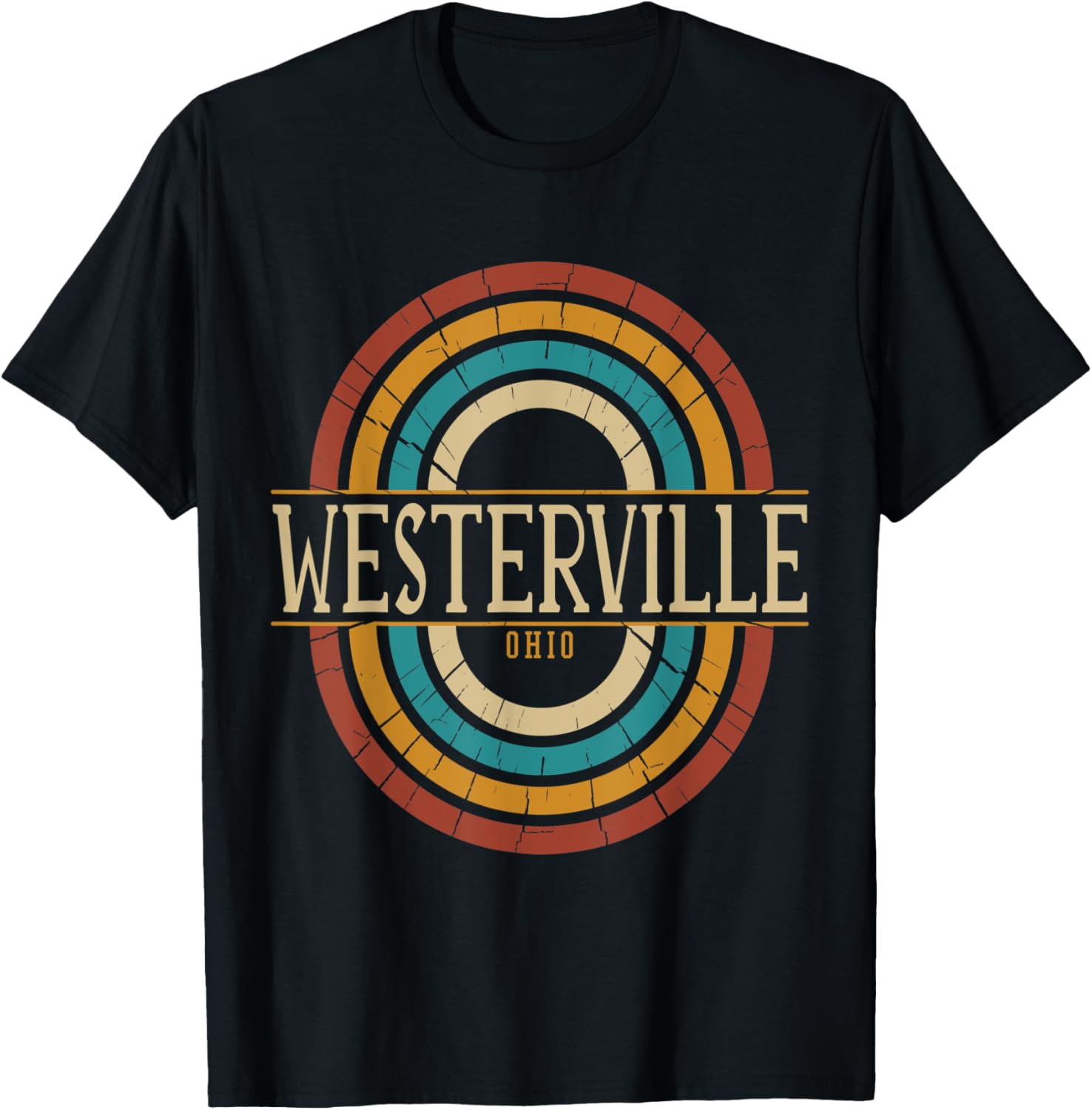 Vintage Retro Westerville Ohio OH Souvenirs T-Shirt - T-Shirt | Black