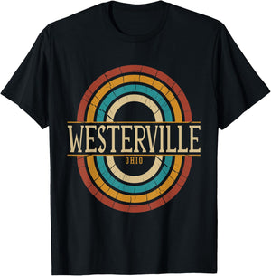 Vintage Retro Westerville Ohio OH Souvenirs T-Shirt - T-Shirt | Black