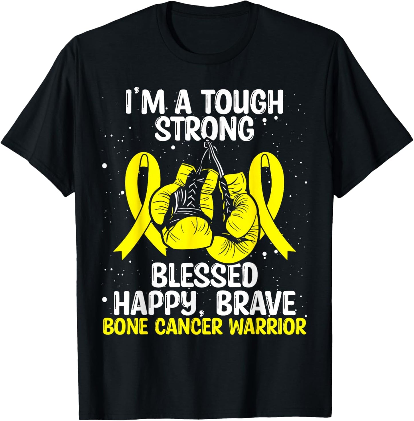 Bone Cancer Awareness Movement Tough Survivor Warrior T-Shirt - T-Shirt | Black