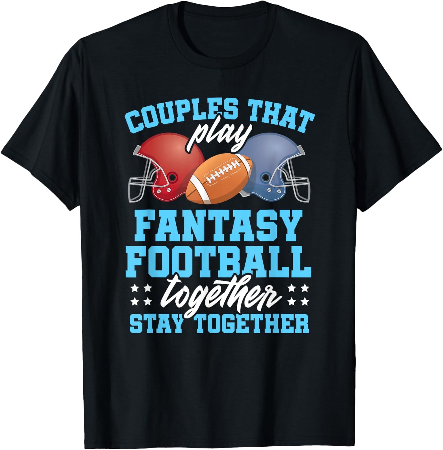 Fantasy Football Couples Matching Championship 2019 T-Shirt - T-Shirt | Black