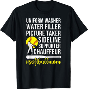 Softball Mom Definition Mom of A Softball Player Mother T-Shirt - T-Shirt | Black
