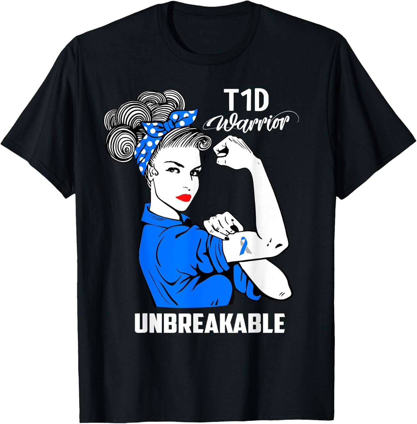 T1D Type 1 diabetes Awareness Type 1 Diabetes Gift T-Shirt - T-Shirt | Black
