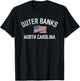 Outer Banks OBX North Carolina NC USA Flag White Vintage T-Shirt - T-Shirt | Black