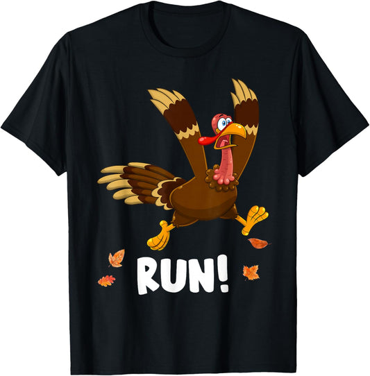 Thanksgiving Turkey Running Outfit Gear Costume Turkey Trot T-Shirt - T-Shirt | Black