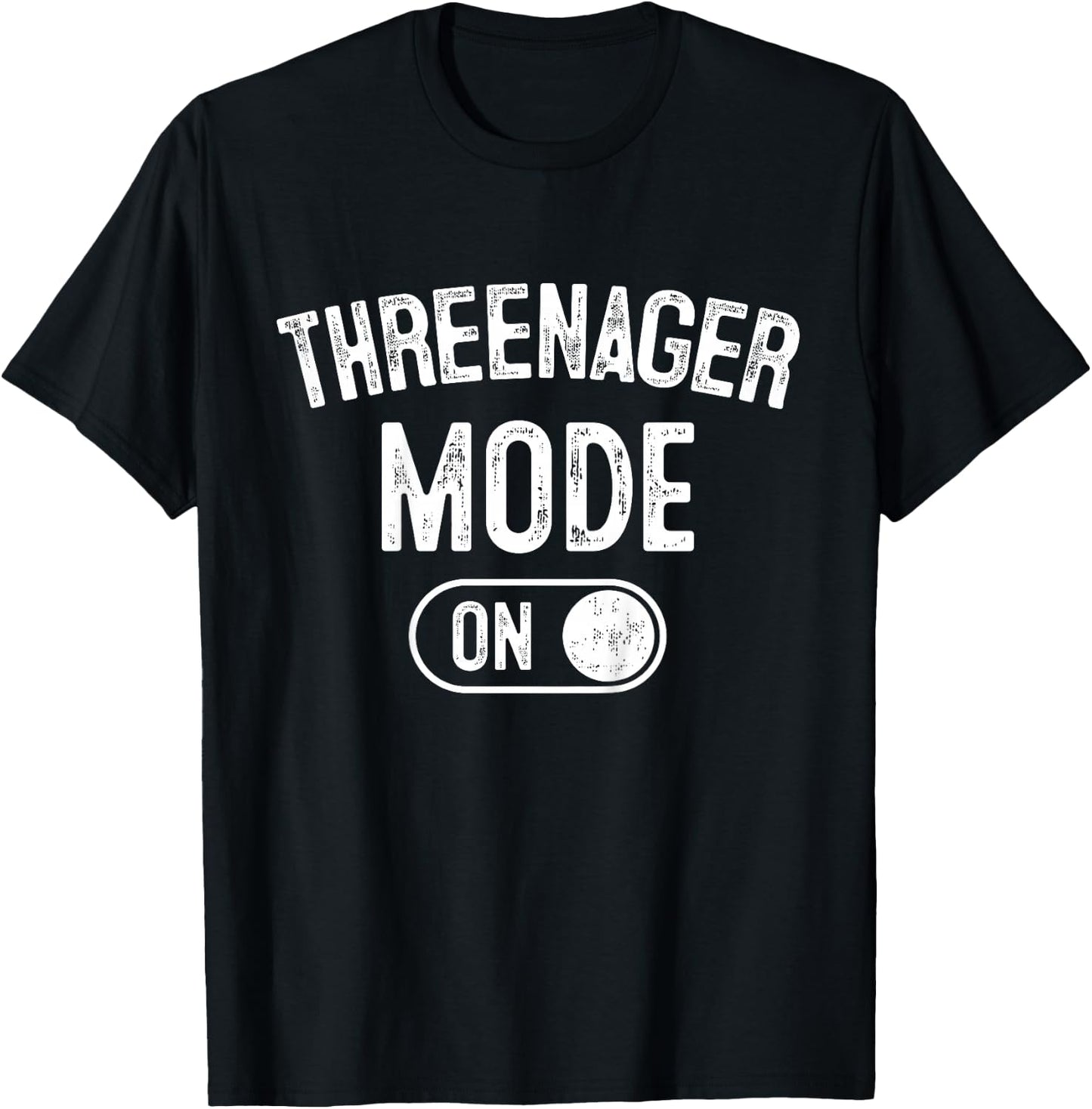 Kids Threenager Mode On 3rd Birthday Gifts Third Bday 3 Years Old T-Shirt - T-Shirt | Black