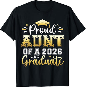 Proud Aunt of a 2026 Graduate Senior Graduation Women T-Shirt - T-Shirt | Black