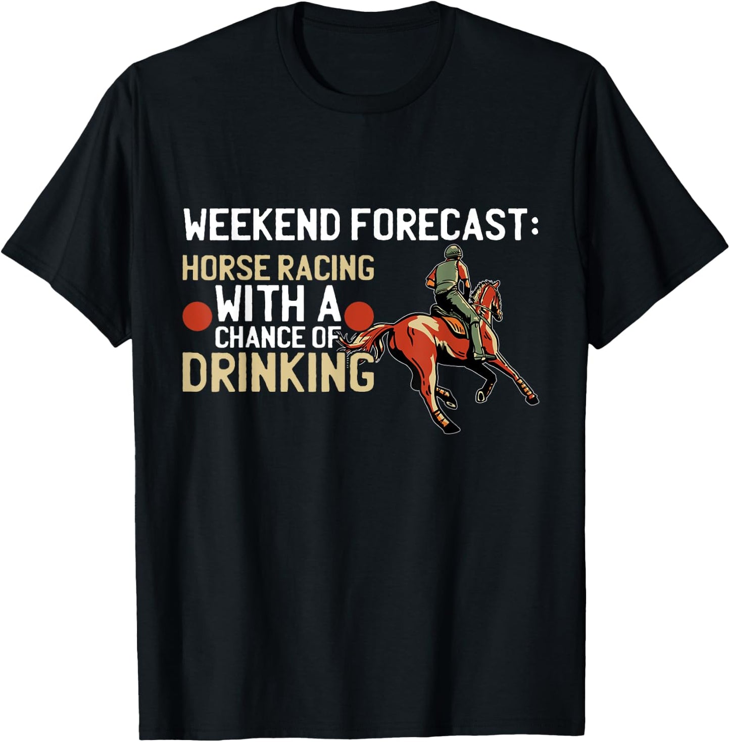 Retro Jockey Gambling Vintage For Dad's Men's Black Horse Racing T-Shirt - T-Shirt | Black