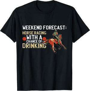 Retro Jockey Gambling Vintage For Dad's Men's Black Horse Racing T-Shirt - T-Shirt | Black