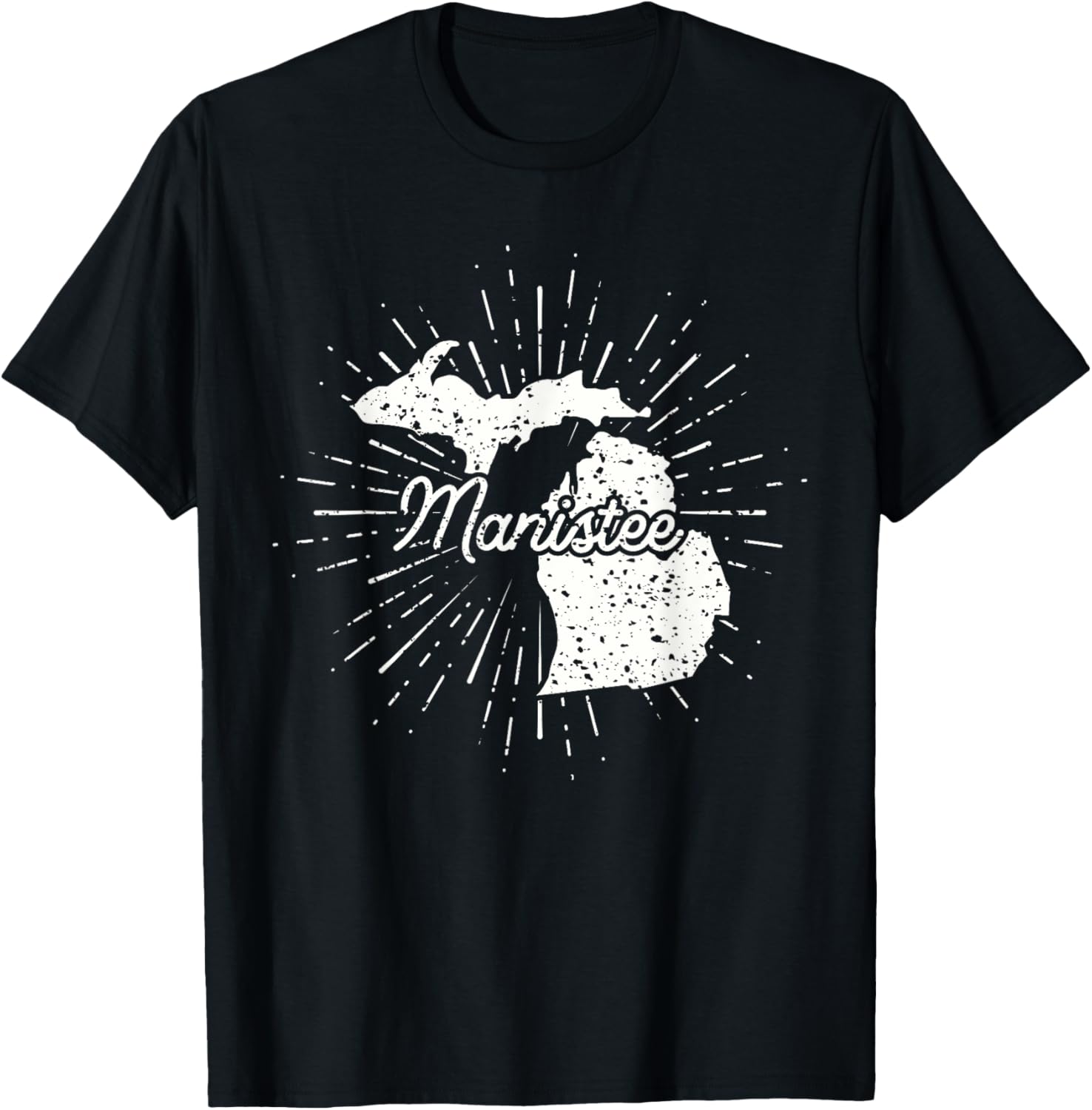 Manistee Michigan MI T-Shirt - T-Shirt | Black