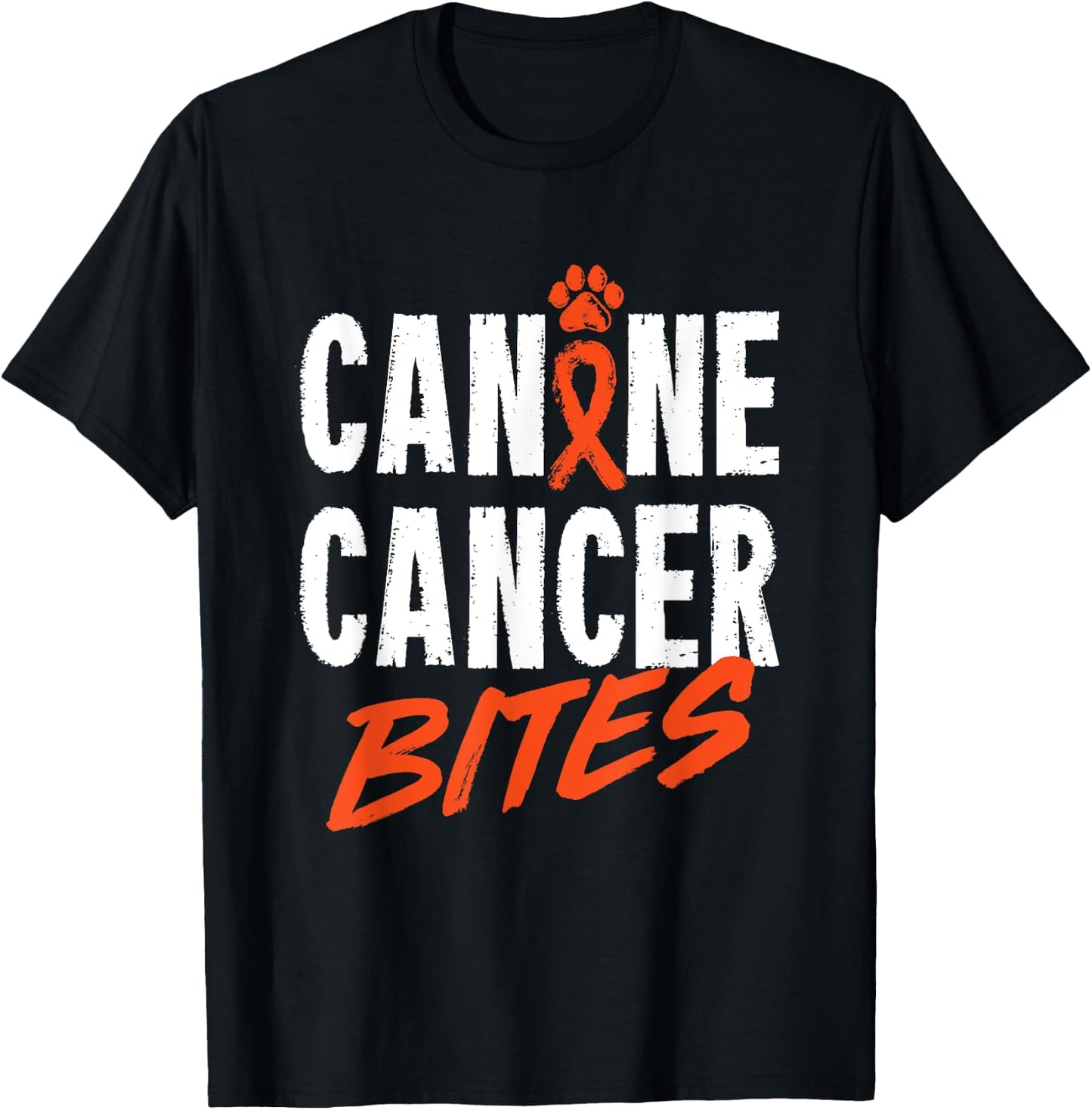 Canine Cancer Bites Dog Pet Carcinoma Support Men Women T-Shirt - T-Shirt | Black