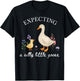 Cute Floral Silly Goose Announcement Expecting Pregnancy T-Shirt - T-Shirt | Black