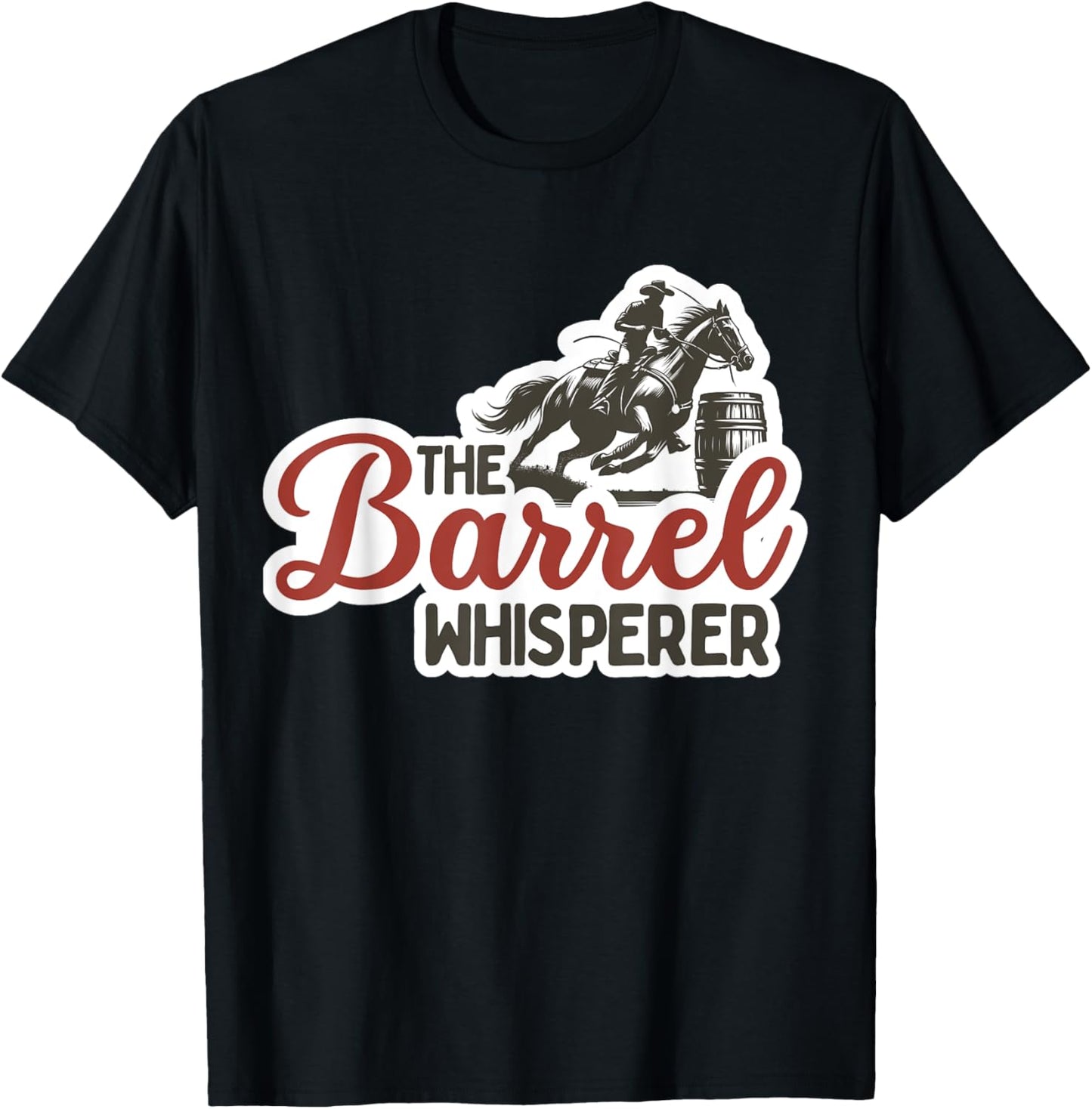 Barrel Racing Shirt Horse Barrel Racer Rodeo Cowgirl T-Shirt - T-Shirt | Black