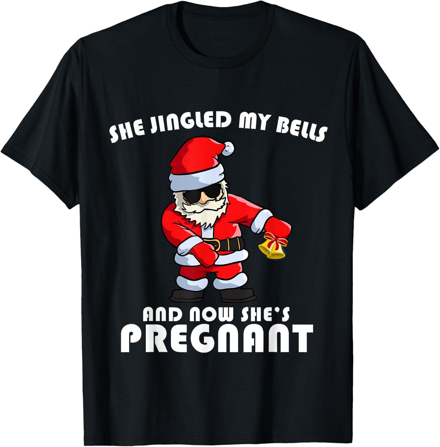 Funny Christmas Pregnancy Announcement Shirt for Dad T-Shirt - T-Shirt | Black