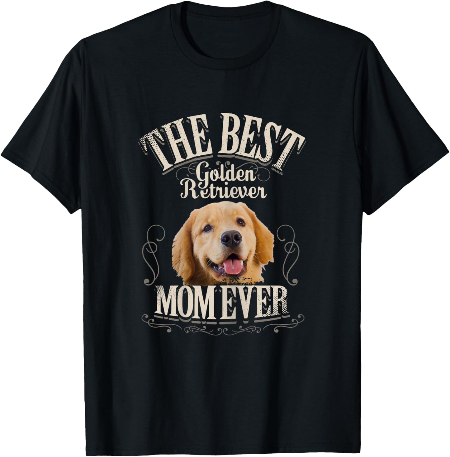 Best Golden Retriever Mom Ever Funny Dog Lover Gifts Women T-Shirt - T-Shirt | Black