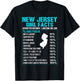New Jersey Girl Facts Funny Birthday Gift Born in New Jersey T-Shirt - T-Shirt | Black