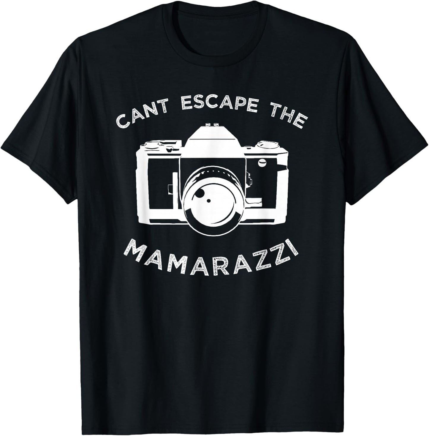 Funny Mom Photography Paparazzi Pun T-Shirt - T-Shirt | Black