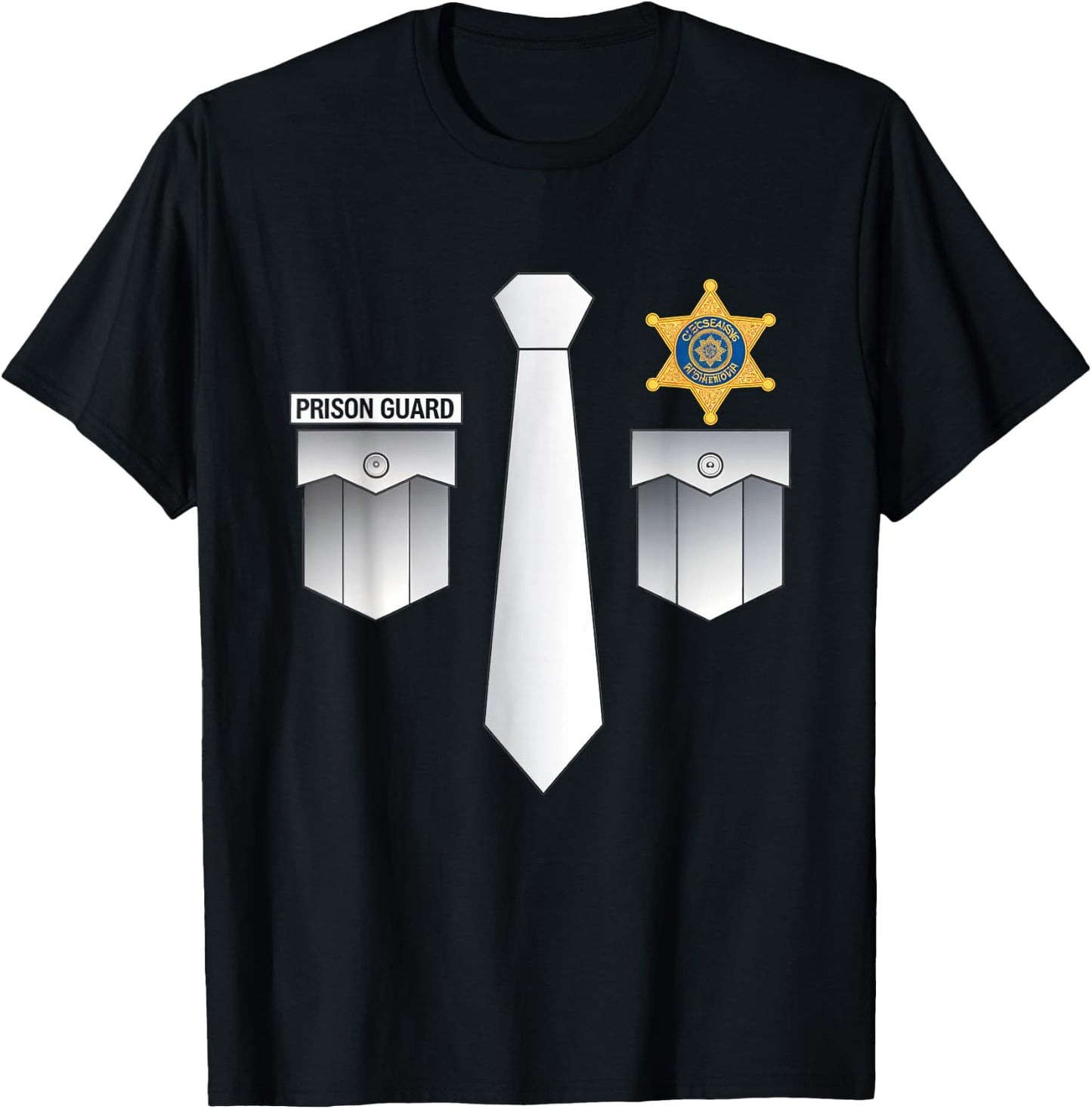 Prison Guard Police Correctional Officer Uniform Guard T-Shirt - T-Shirt | Black