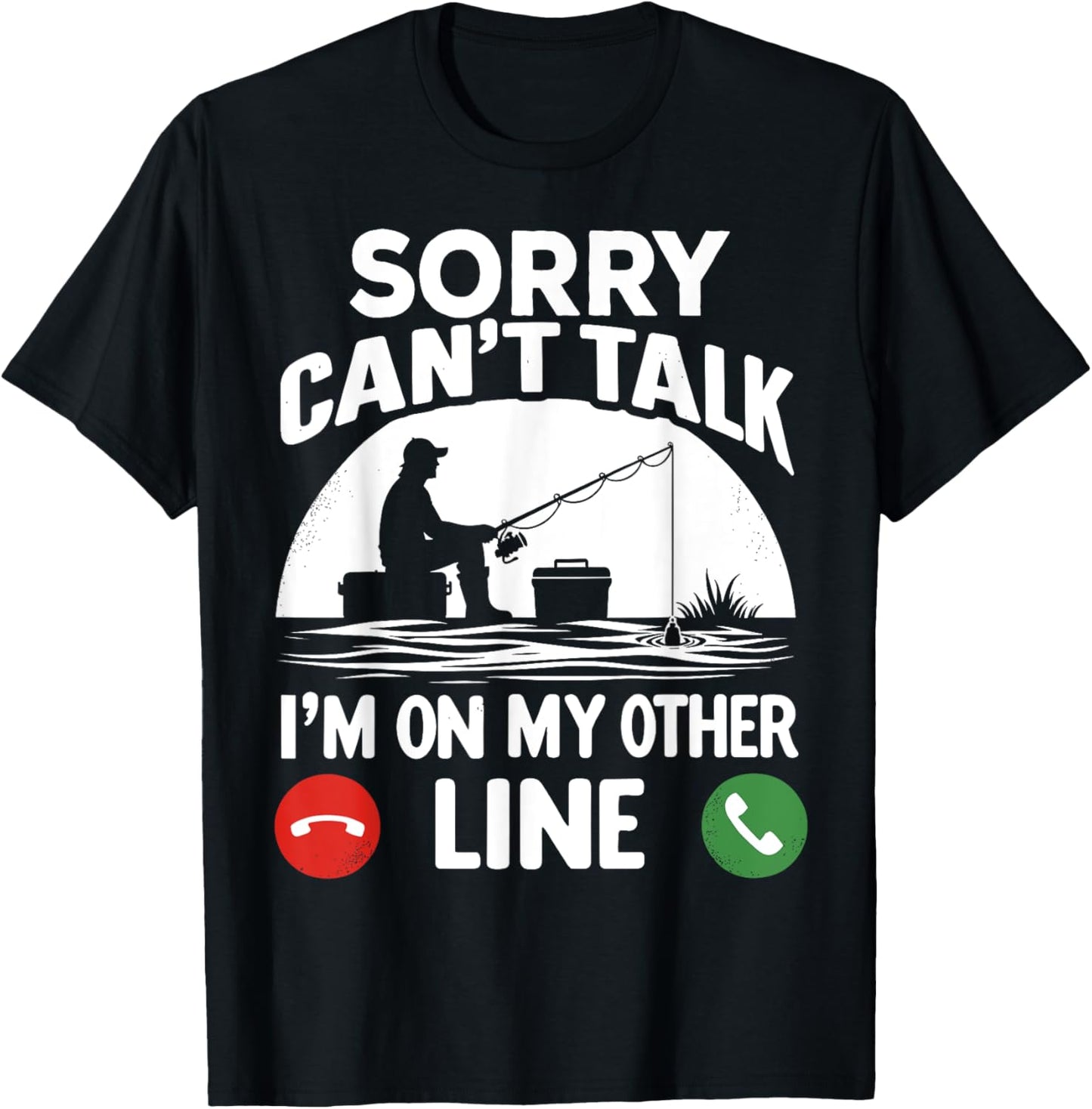 Funny Fisherman For Father's Day Fishing Dad T-Shirt - T-Shirt | Black