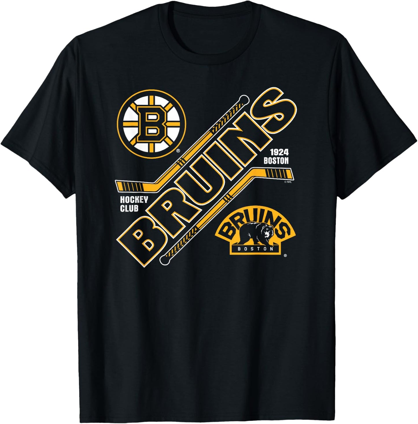 Boston Bruins Force Black Officially Licensed T-Shirt - T-Shirt | Black