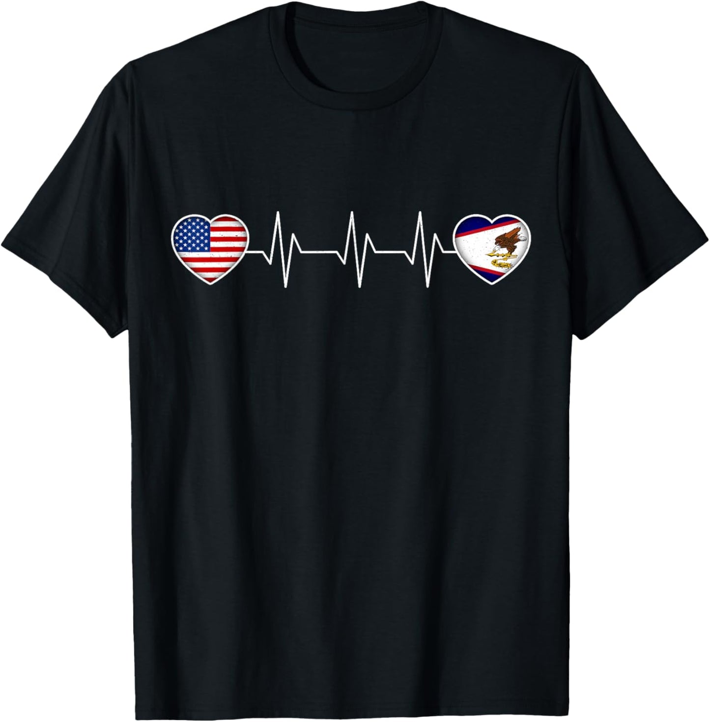 American Samoa & USA T-Shirt - T-Shirt | Black