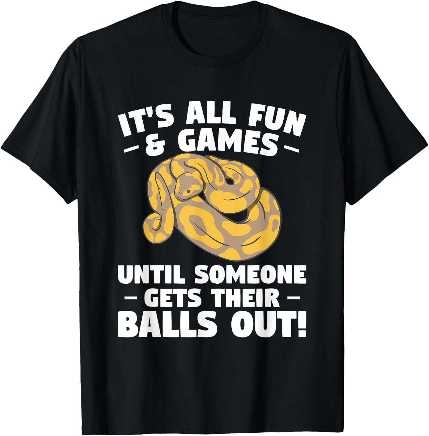 It's All Fun & Games Until Someone Gets Their Balls Out T-Shirt - T-Shirt | Black