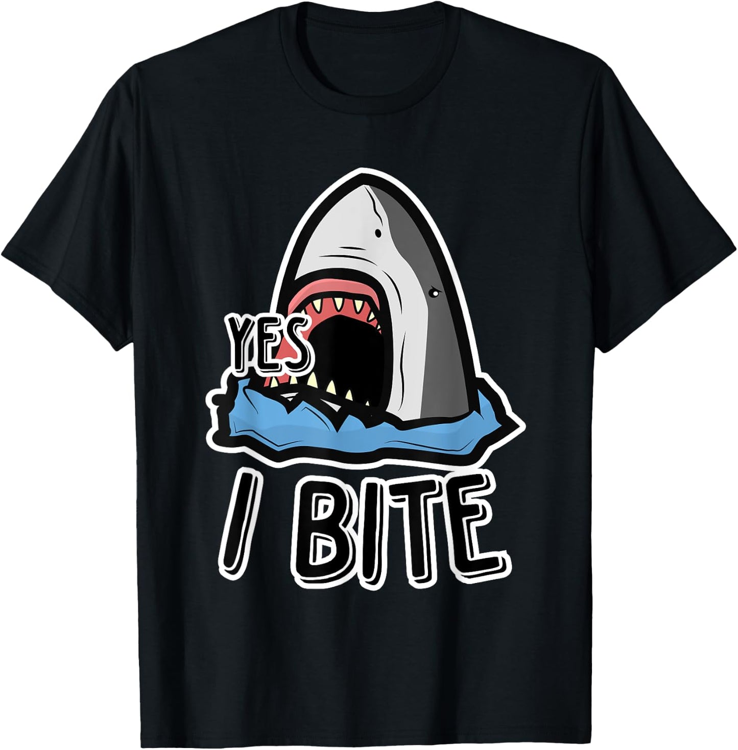 Kids Funny Week Of The Shark Yes, I Bite Shark Kids T-Shirt - T-Shirt | Black