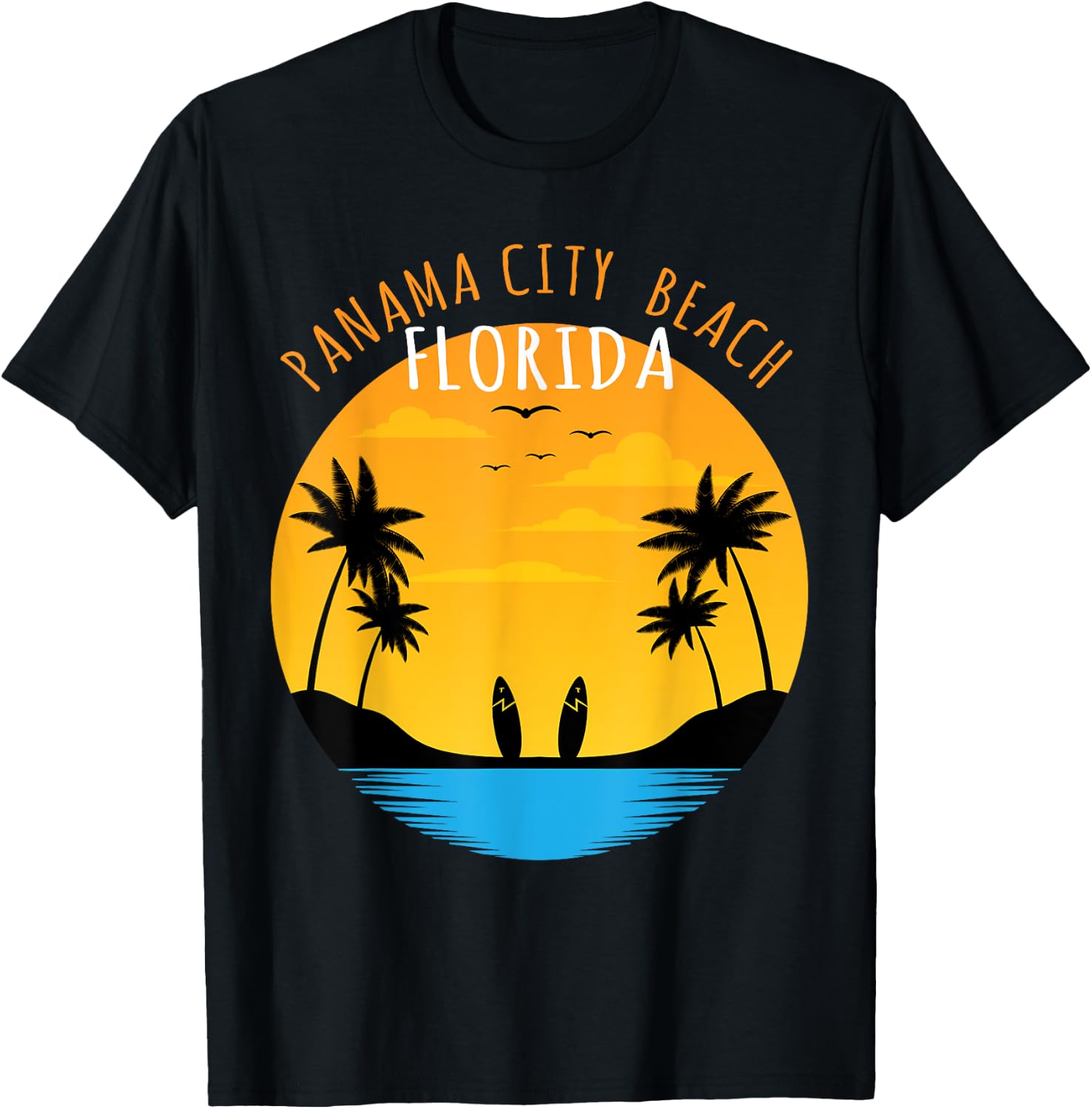 Surf Lover - Panama City Beach Florida T-Shirt - T-Shirt | Black