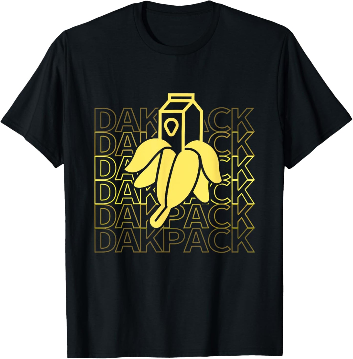 Milky Banana Funny Text Dakpack Vintage Women Kids T-Shirt - T-Shirt | Black