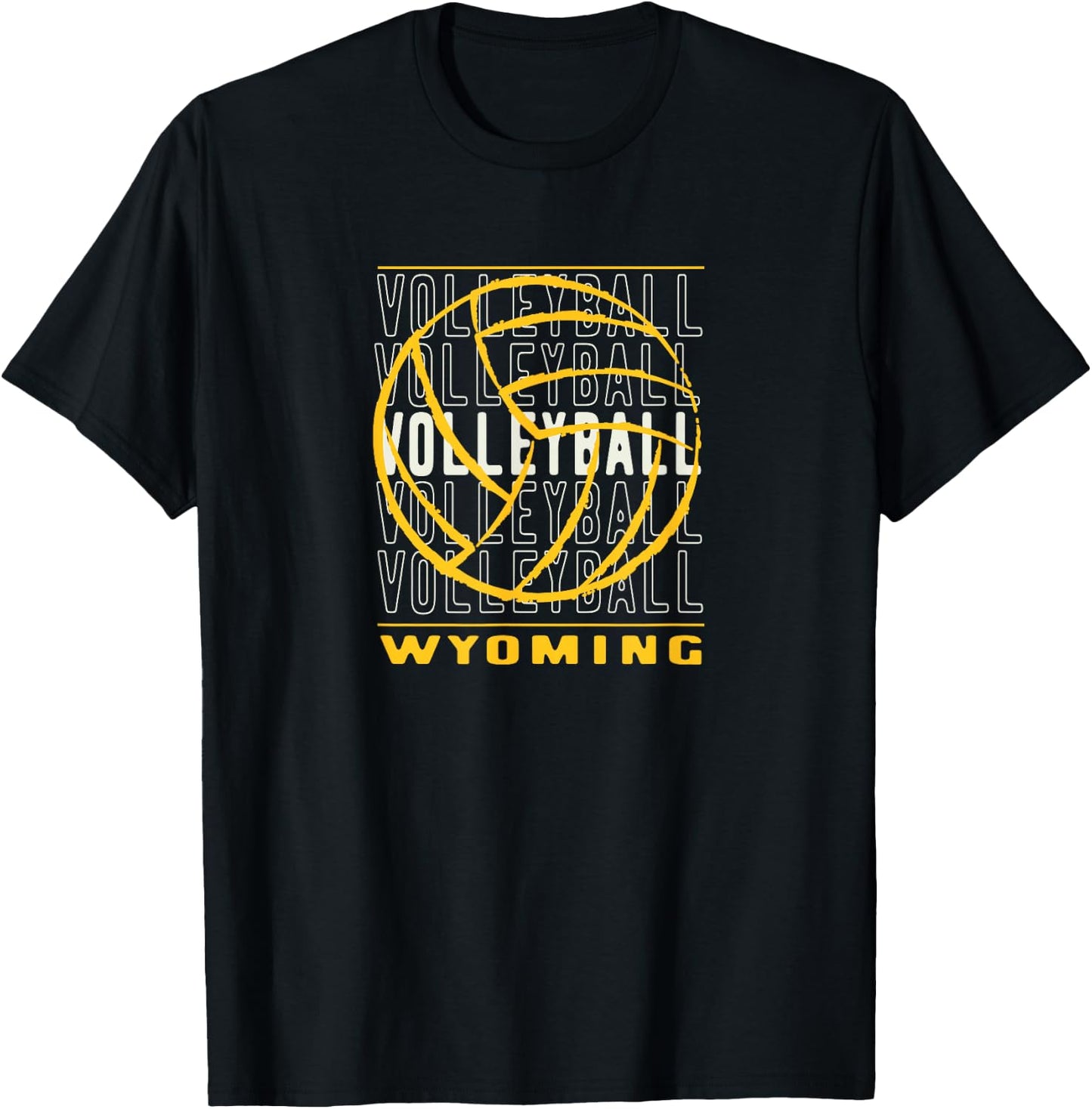 Volleyball Wyoming T-Shirt - T-Shirt | Black