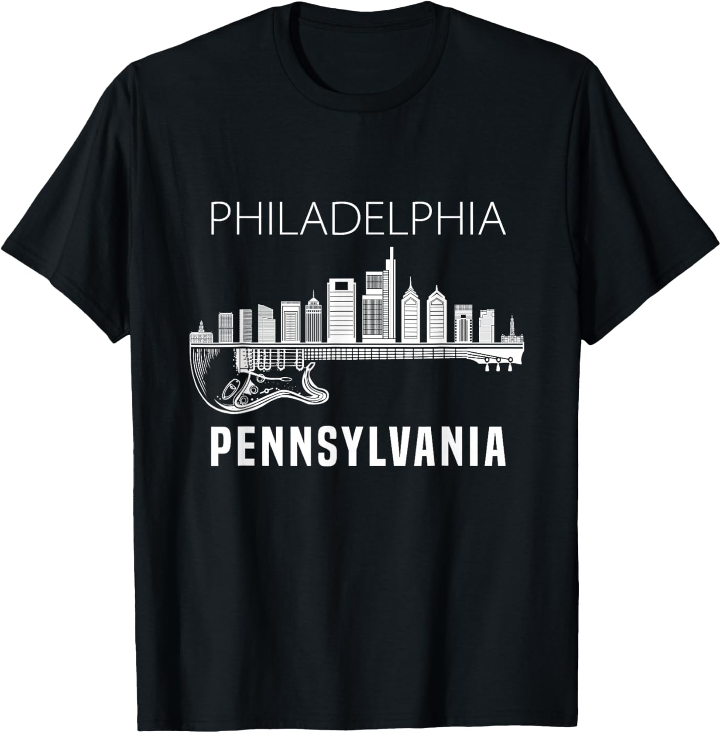 Philadelphia Pennsylvania Skyline Philadelphia Souvenir T-Shirt - T-Shirt | Black