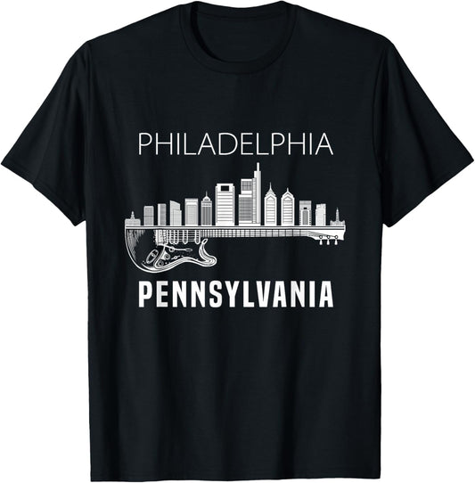 Philadelphia Pennsylvania Skyline Philadelphia Souvenir T-Shirt - T-Shirt | Black