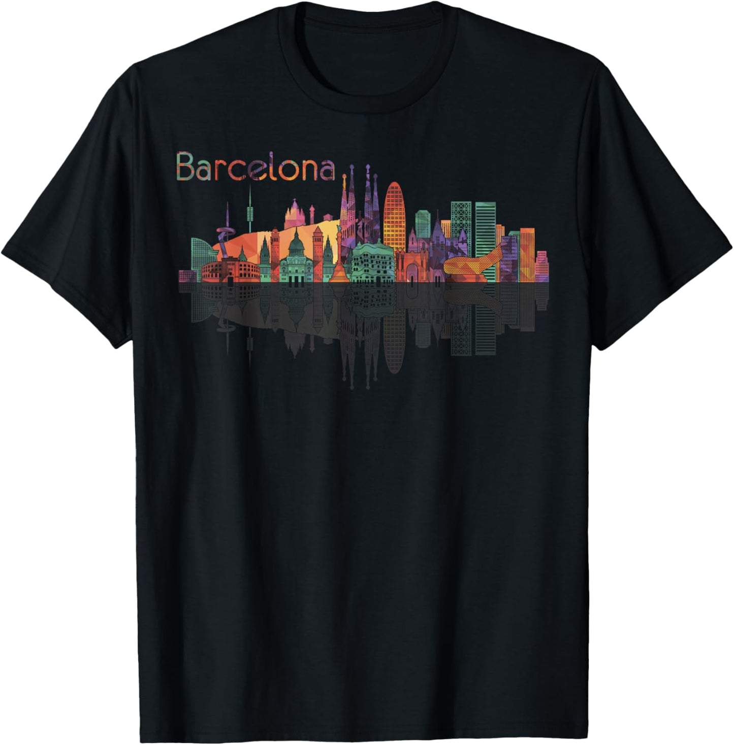 Travel Barcelona Spain Europe Spanish Family Vacation T-Shirt - T-Shirt | Black