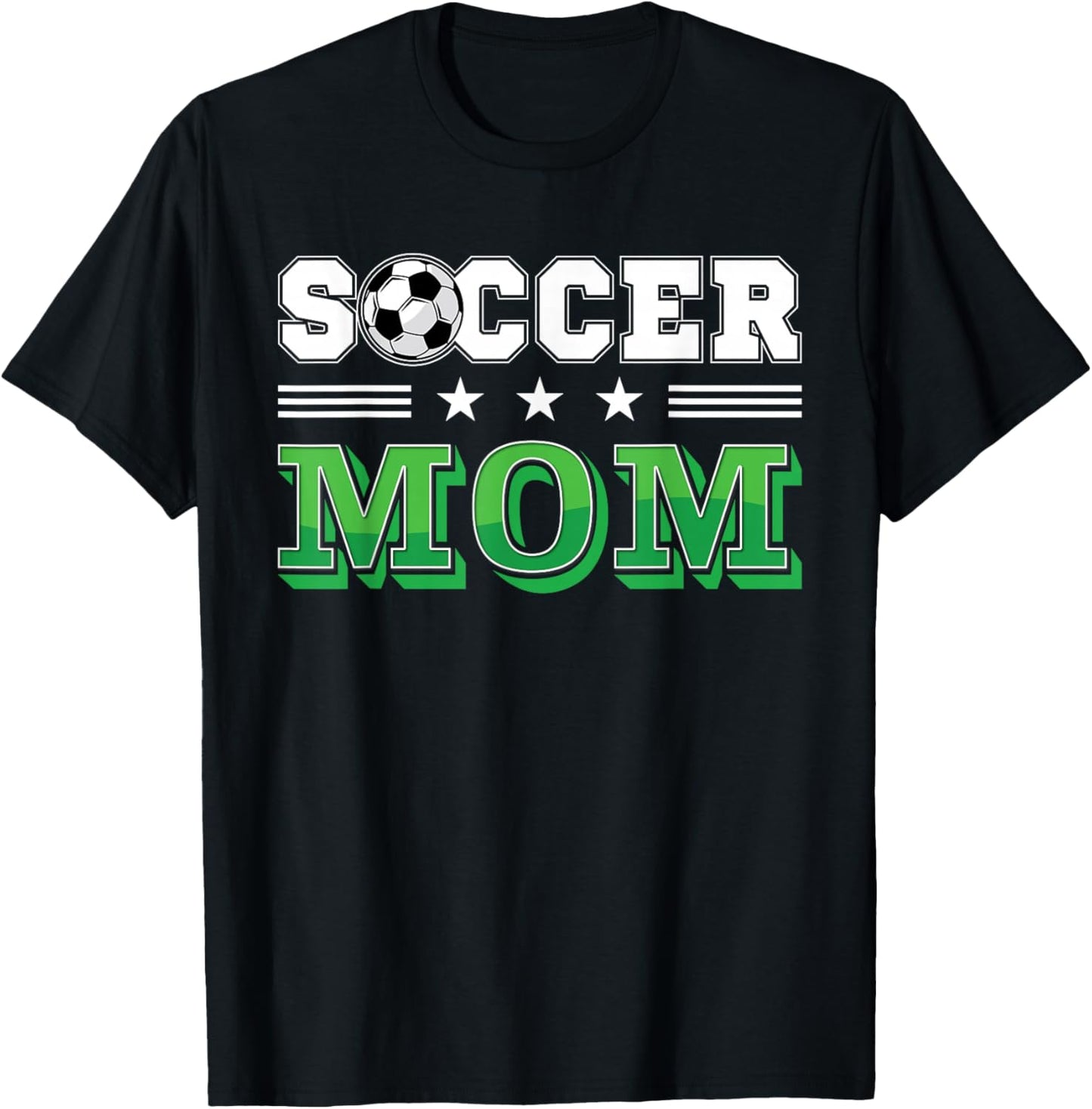 Soccer Mom Mother Family Matching Birthday Team Supporter T-Shirt - T-Shirt | Black