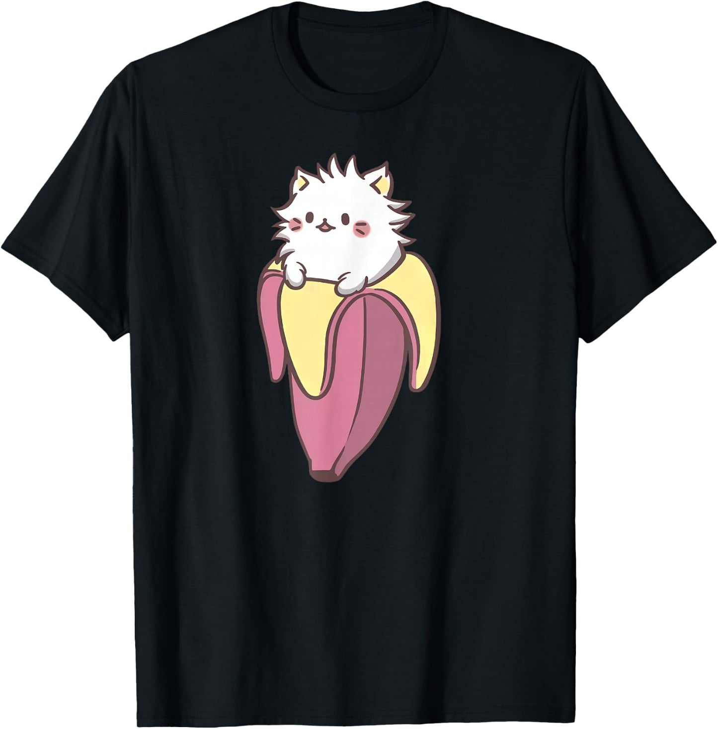 Banana Cat Funny Kawaii Bananya Gift Bday T-Shirt - T-Shirt | Black