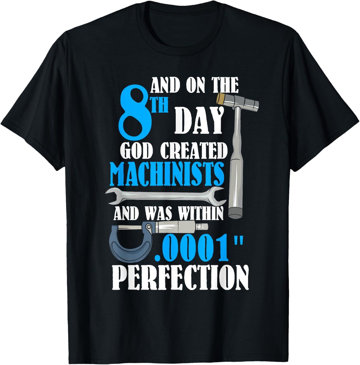 Cool Creation Of Machinists Funny CNC Machinist Gift T-Shirt - T-Shirt | Black