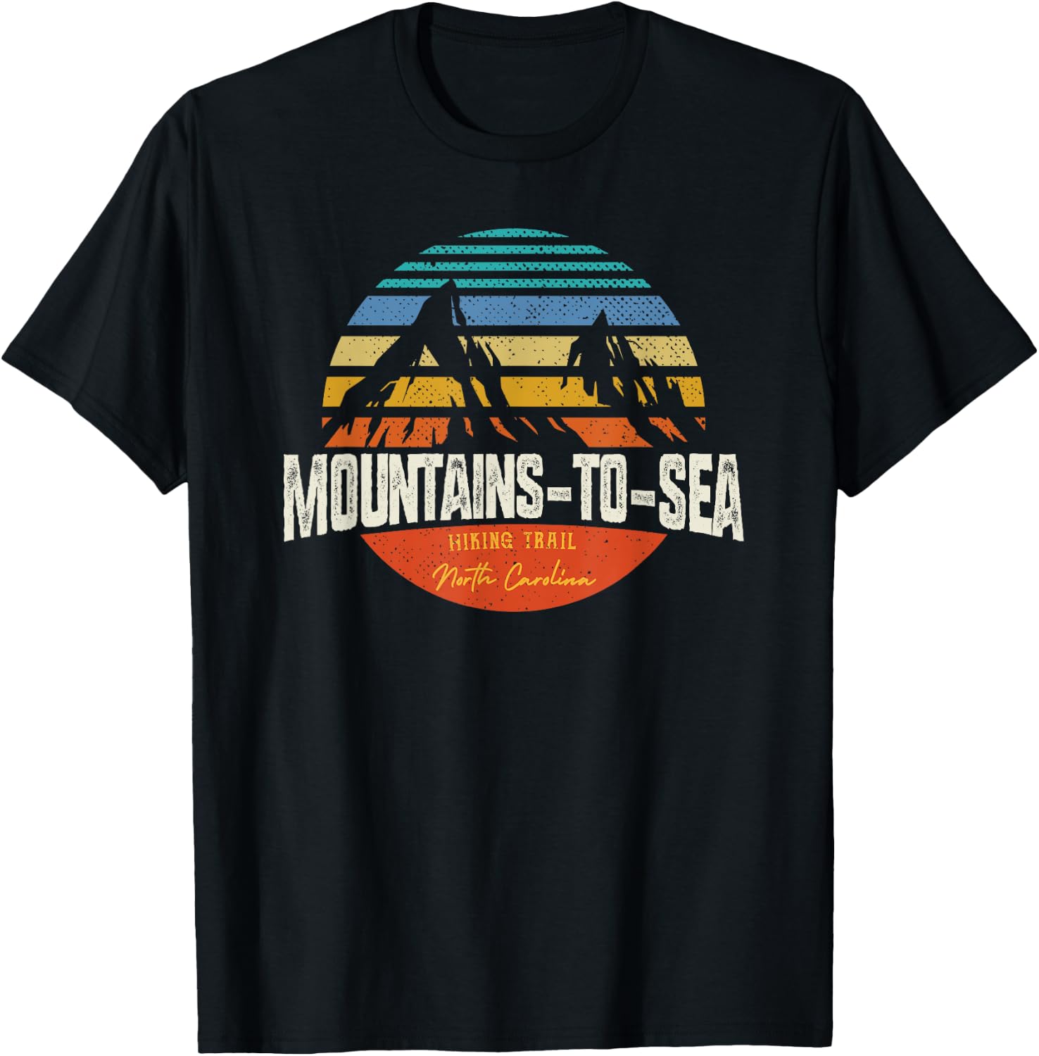 Vintage Mountains-To-Sea Hiking Trail North Carolina T-Shirt - T-Shirt | Black