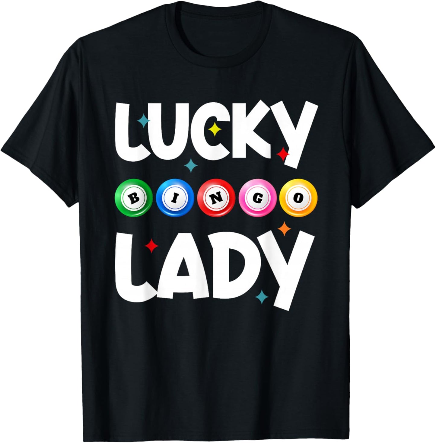 Bingo Lucky Bingo Lady T-Shirt - T-Shirt | Black