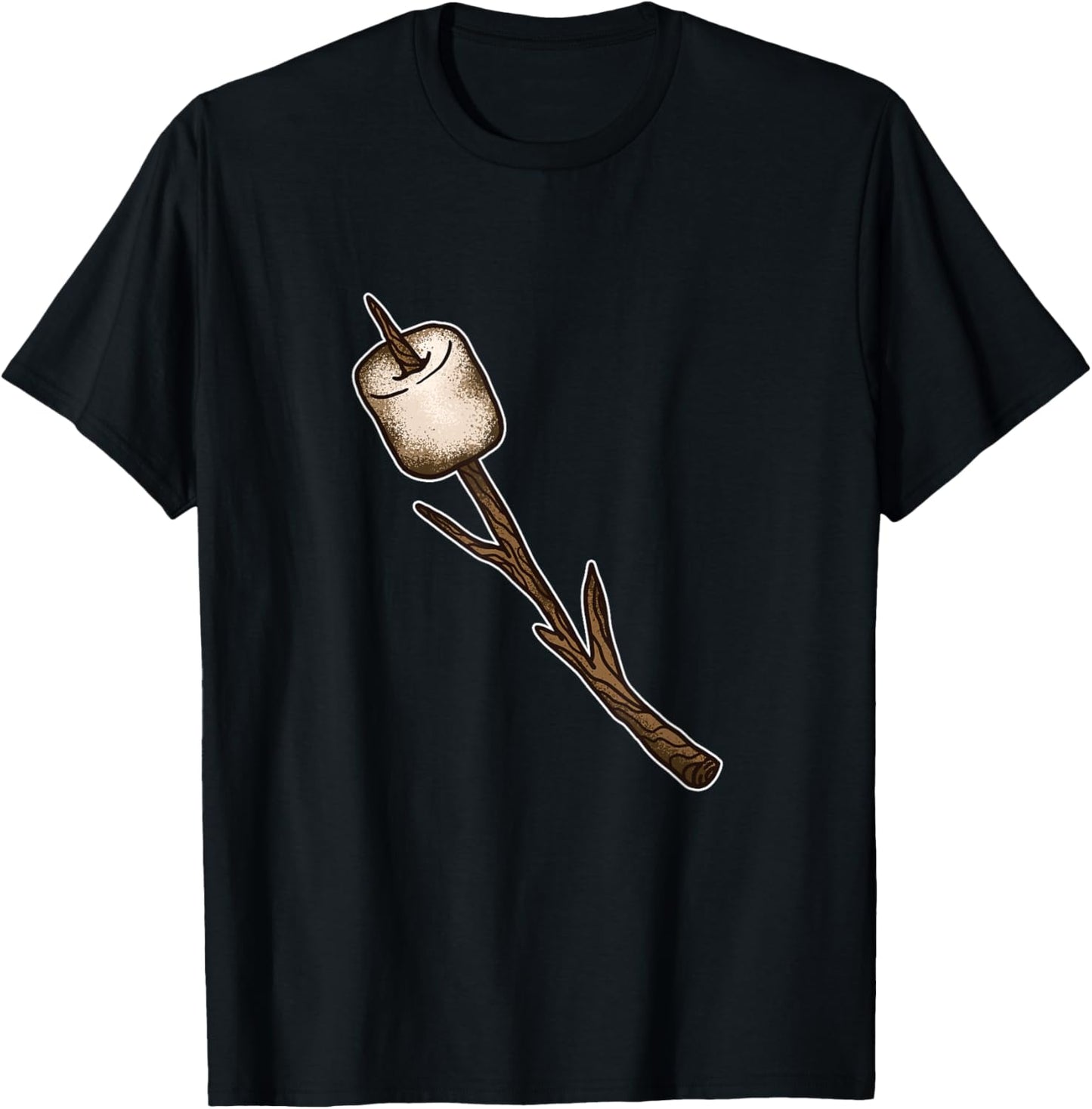 Marshmallow Stick Gift T-Shirt - T-Shirt | Black