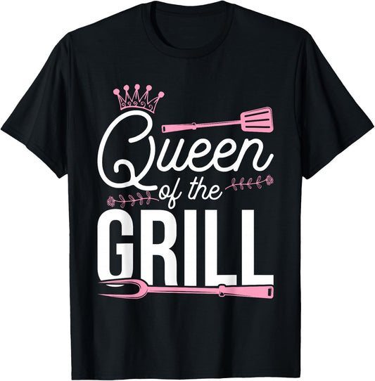 Queen Of The Grill Smoked Meat BBQ Barbecue T-Shirt - T-Shirt | Black