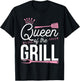 Queen Of The Grill Smoked Meat BBQ Barbecue T-Shirt - T-Shirt | Black